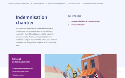 indemnisation chantier